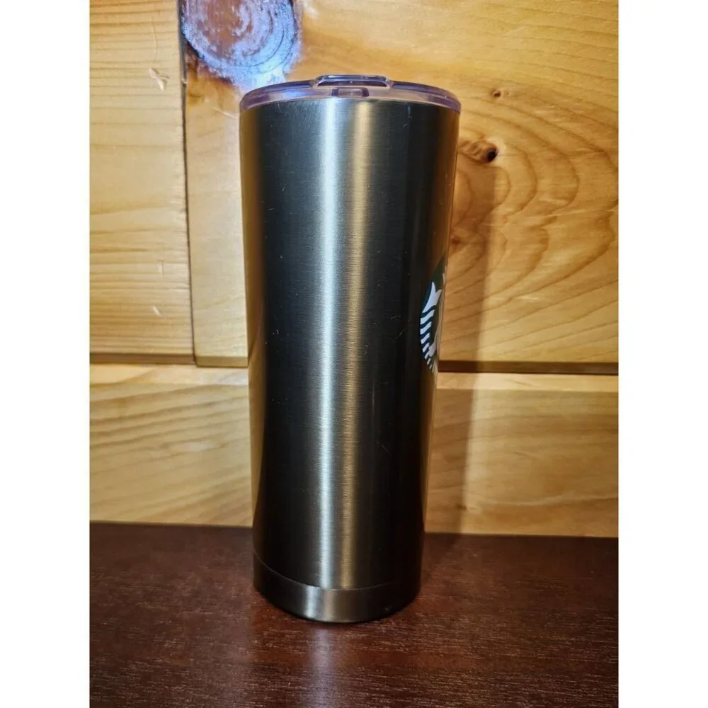 Starbucks Travel Tumbler (20 Fl Oz) Gold w/ Green & White Starbucks Logo